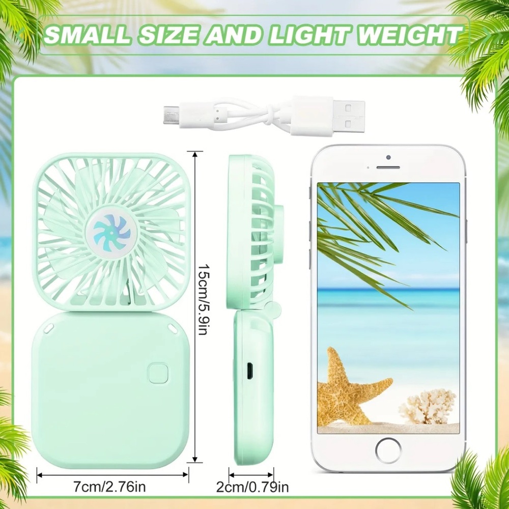 Summer Personal Portable Hanging Mini Handheld Fan USB Chargable - Picture 2 of 5